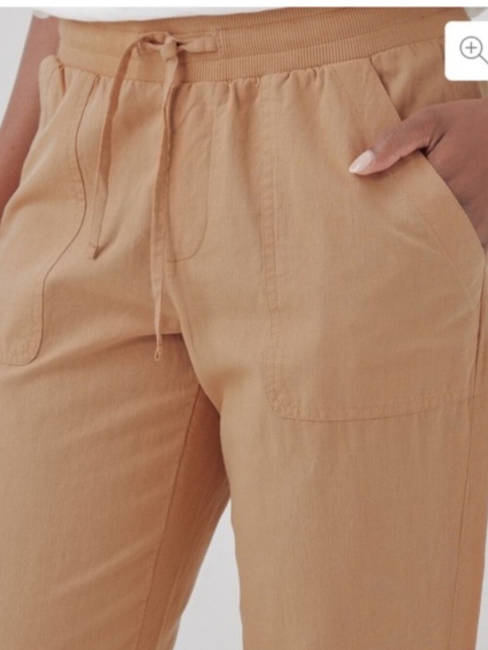 Pact Pants Women's Doe Canopy Linen Blend Relaxed Jogger S - Picture 3 of 7